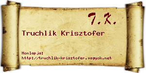 Truchlik Krisztofer névjegykártya